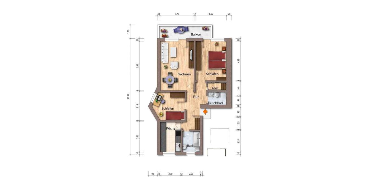 Etagenwohnung Heiligenberg - 3 Zimmer, 76 m&sup2;, 265.000&euro; | Angebot:25743462