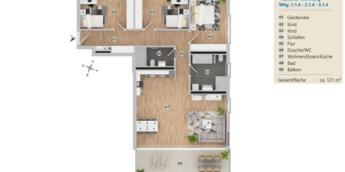 Etagenwohnung Langenargen-Bierkeller Bierkeller - 4 Zimmer, 121 m&sup2;, 1.761&euro; | Angebot:26672333