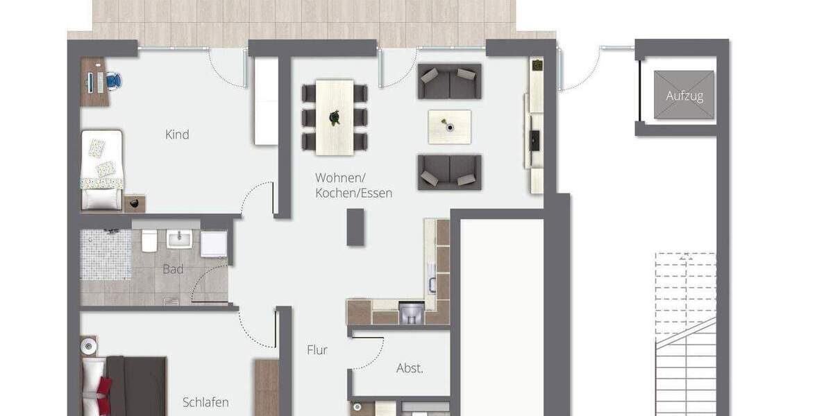 Etagenwohnung Ravensburg Innenstadt - 3 Zimmer, 105 m&sup2;, 1.490&euro; | Angebot:25836639