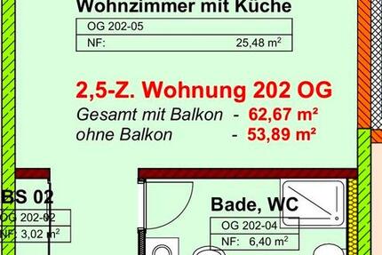 Wohnung Ebenweiler - 2.5 Zimmer, 63 m&sup2;, 880&euro; | Angebot:25626354