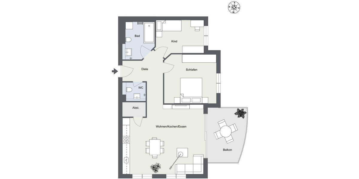 Etagenwohnung Überlingen - 3 Zimmer, 81 m&sup2;, 1.460&euro; | Angebot:25969798