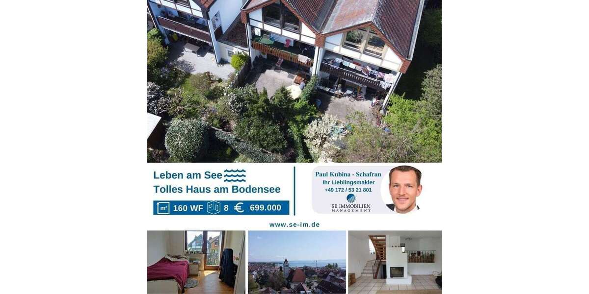 Einfamilienhaus Immenstaad am Bodensee - 8 Zimmer, 160 m&sup2;, 664.000&euro; | Angebot:24903197