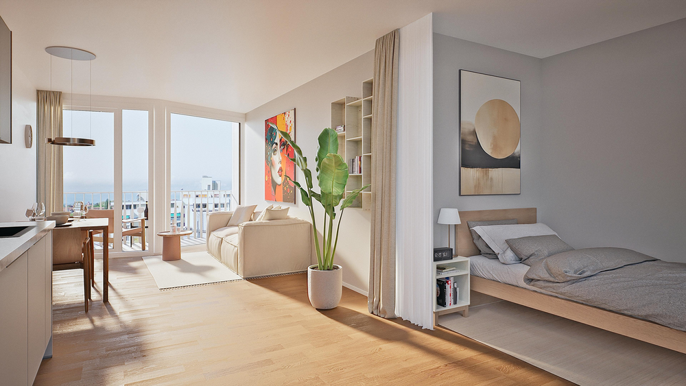 Etagenwohnung Konstanz Konstanz-Fürstenberg - 1 Zimmer, 35 m&sup2;, 258.400&euro; | Angebot:23812756