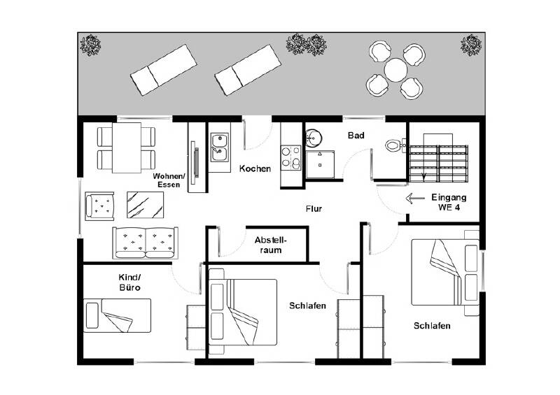 Etagenwohnung Ravensburg Weißenau - 4 Zimmer, 102 m&sup2;, 1.940&euro; | Angebot:26117937