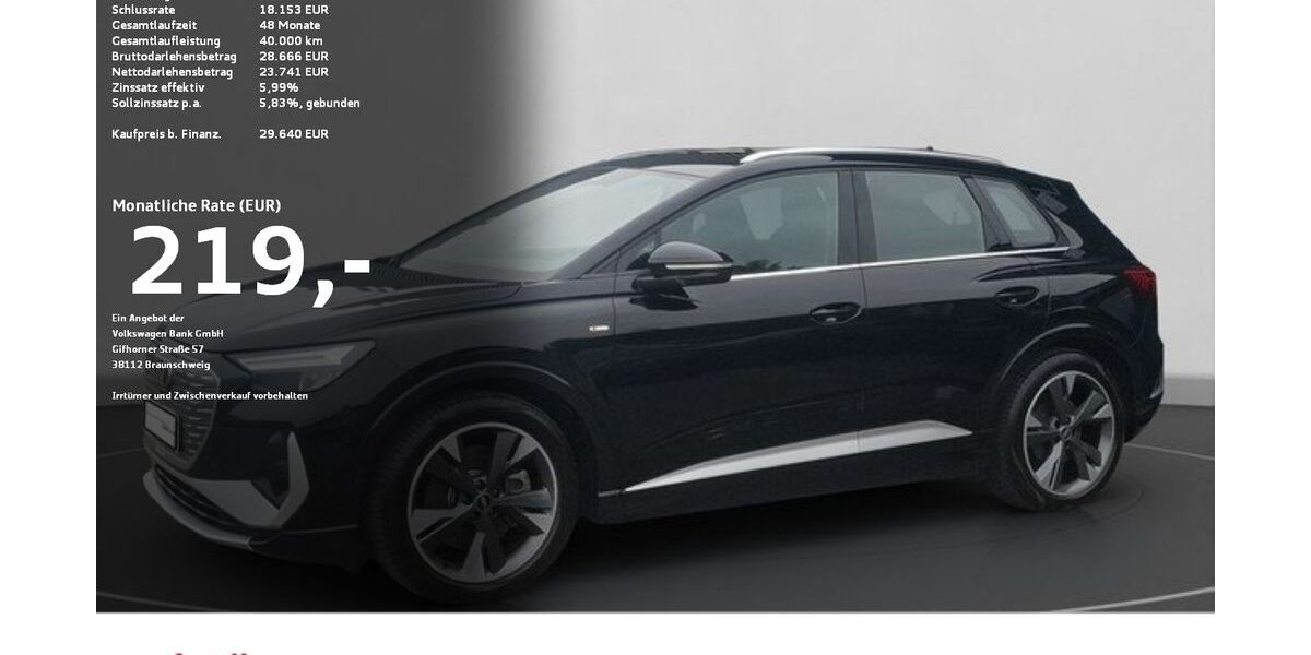Audi Q4 e-tron 81.964 km 28.410 &euro; Ravensburg 88214
