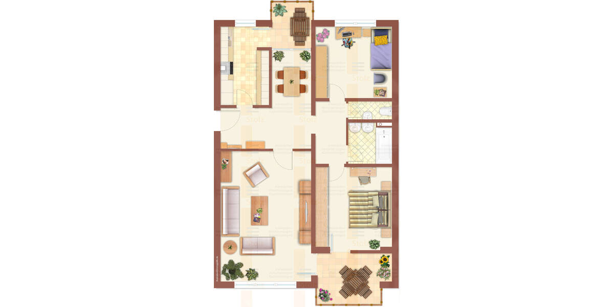 Etagenwohnung Konstanz Litzelstetten - 3 Zimmer, 91 m&sup2;, 549.500&euro; | Angebot:25738205