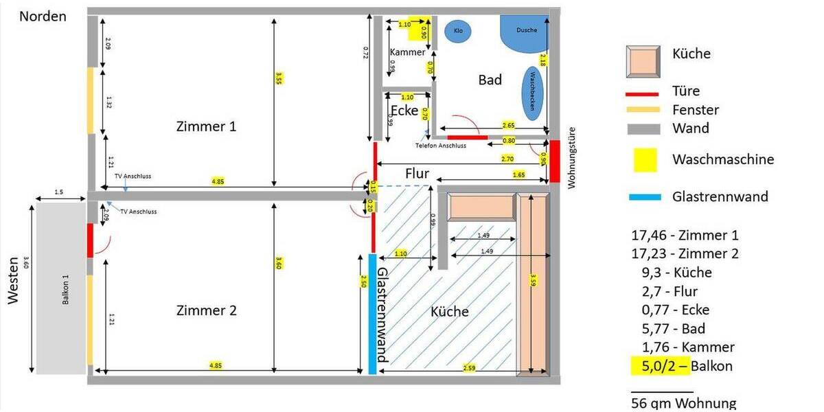 Etagenwohnung Konstanz Petershausen - 2 Zimmer, 55 m&sup2;, 980&euro; | Angebot:26886375