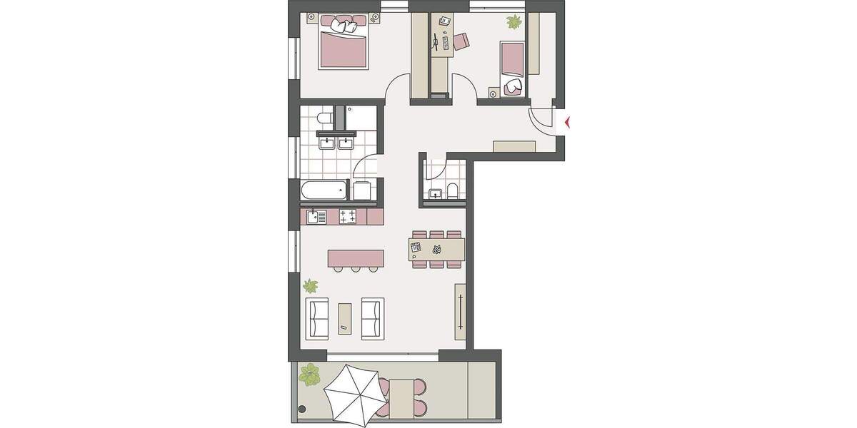 Etagenwohnung Friedrichshafen Ailingen - 3 Zimmer, 89 m&sup2;, 539.200&euro; | Angebot:25845876