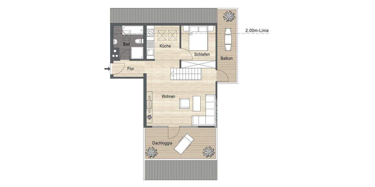 Etagenwohnung Wasserburg (Bodensee) Wasserburg - 2 Zimmer, 70 m&sup2;, 450.000&euro; | Angebot:25801213