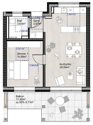 Etagenwohnung Wangen - 3 Zimmer, 71 m&sup2;, 404.900&euro; | Angebot:25729464