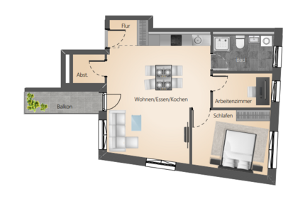 Wohnung Überlingen - 3 Zimmer, 67 m&sup2;, 611.432&euro; | Angebot:23676748