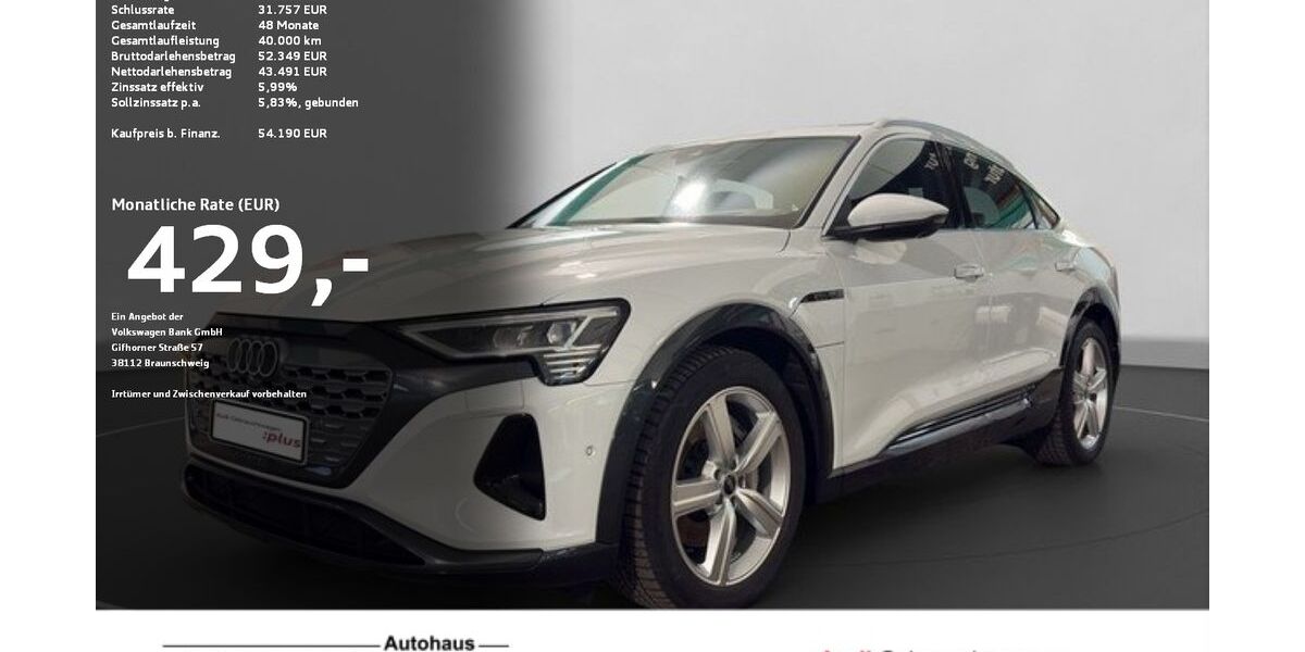 Audi Q8 e-tron 30.312 km 54.190 &euro; Ravensburg 88214