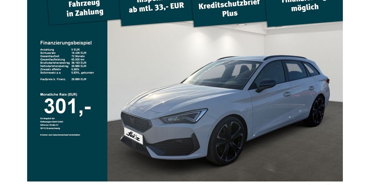 Cupra Leon 24.245 km 29.590 &euro; Weingarten 88250