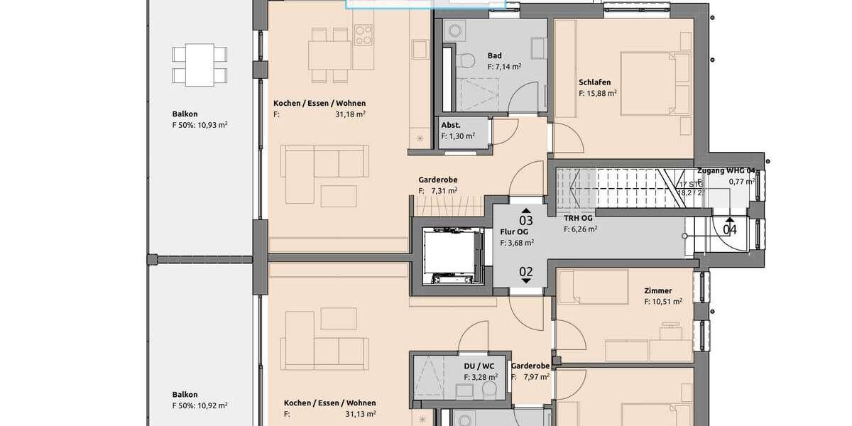 Etagenwohnung Tettnang - 2 Zimmer, 73 m&sup2;, 625.000&euro; | Angebot:25201022