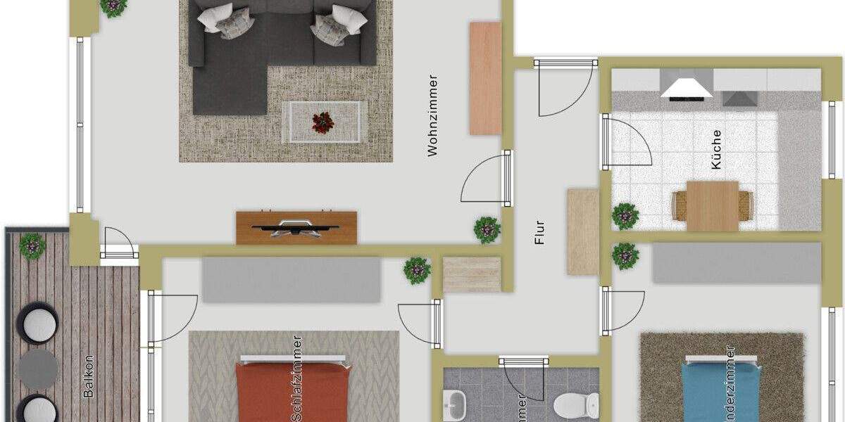Etagenwohnung Friedrichshafen - 3 Zimmer, 95 m&sup2;, 325.000&euro; | Angebot:25740454