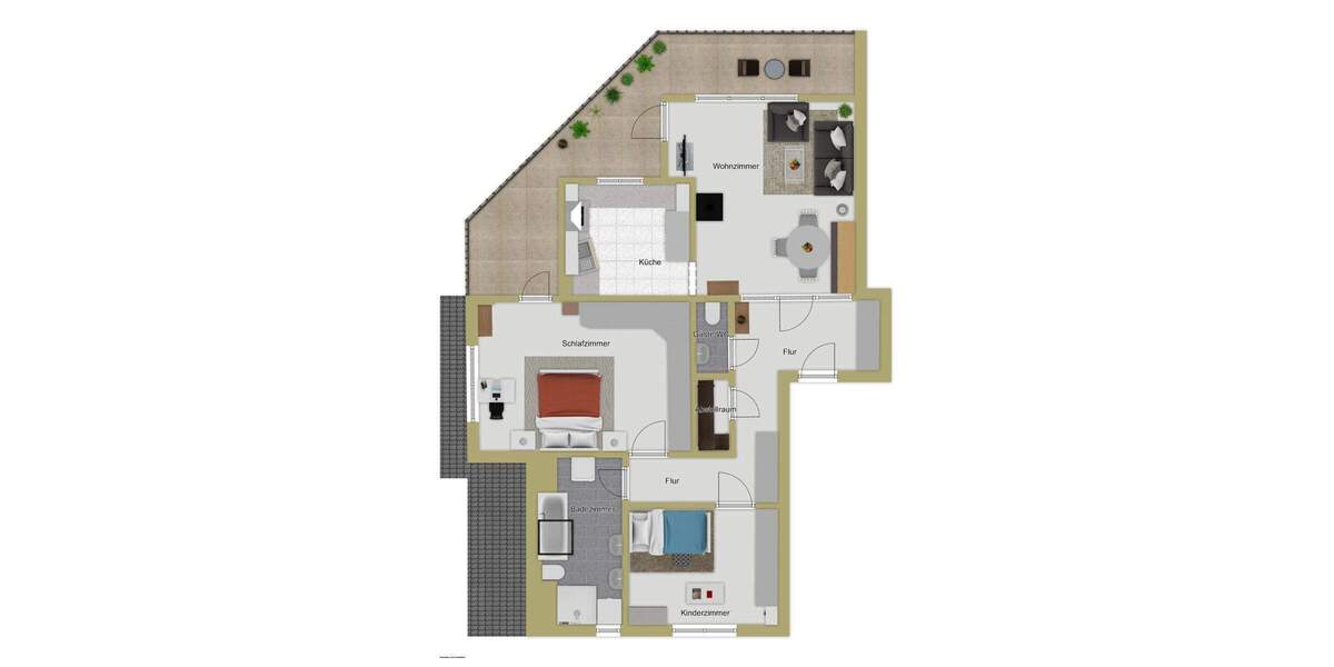 Etagenwohnung Eriskirch Schlatt - 3 Zimmer, 89 m&sup2;, 345.000&euro; | Angebot:25740511