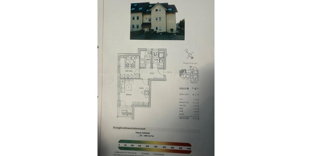 Etagenwohnung Markdorf - 2 Zimmer, 43 m&sup2;, 185.000&euro; | Angebot:26804447