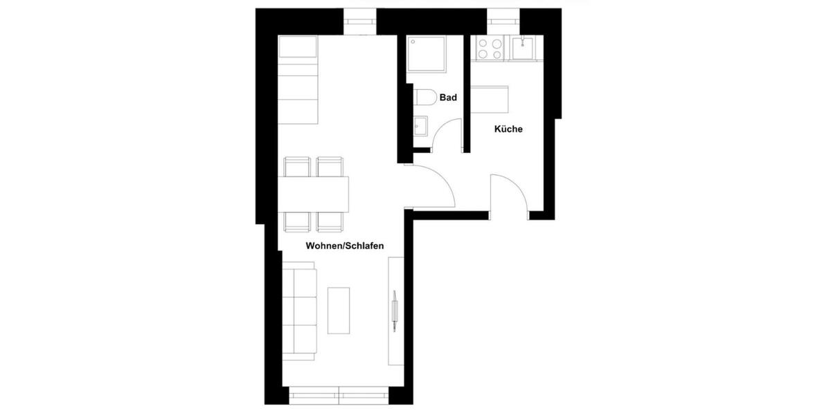 Erdgeschoßwohnung Konstanz Konstanz-Fürstenberg - 1.5 Zimmer, 33 m&sup2;, 660&euro; | Angebot:26603041