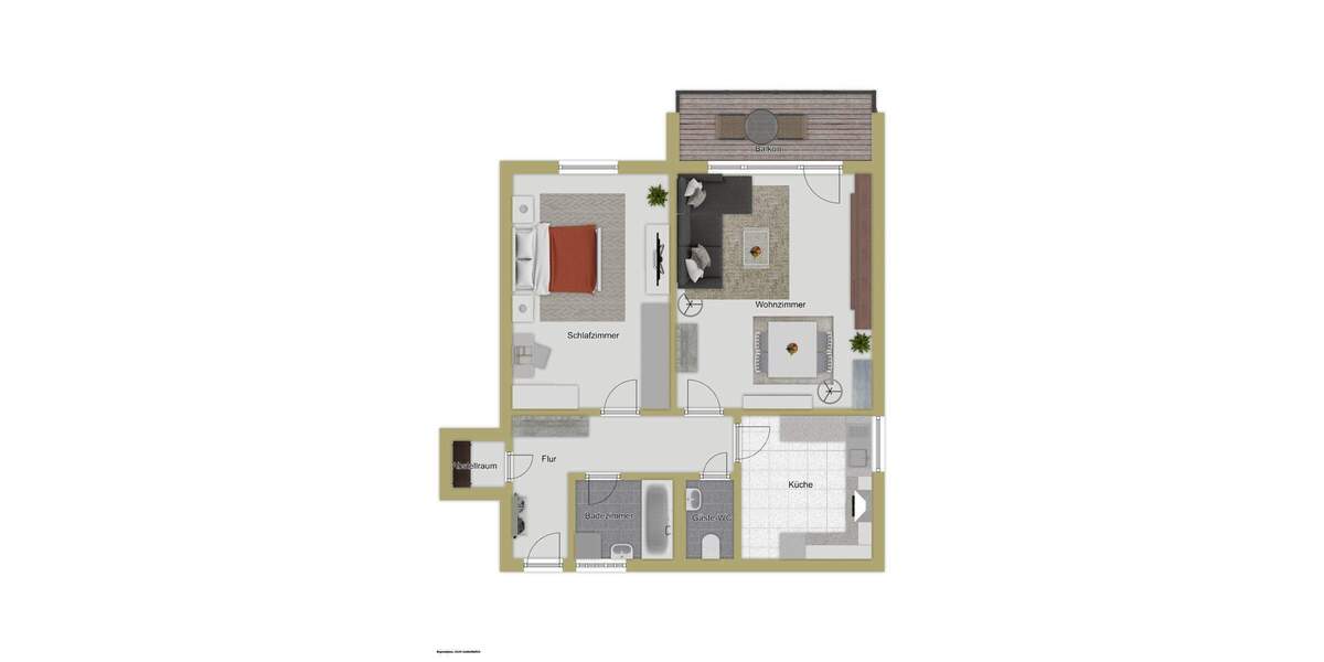 Etagenwohnung Friedrichshafen-Lipach Ailingen - 2 Zimmer, 66 m&sup2;, 209.000&euro; | Angebot:25740465