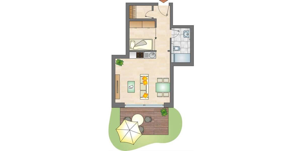 Etagenwohnung Überlingen Überlingen - 1 Zimmer, 44 m&sup2;, 398.000&euro; | Angebot:25743823