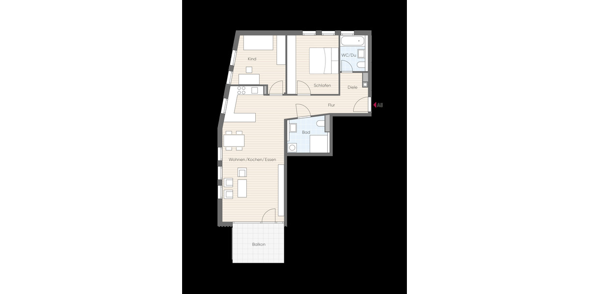 Etagenwohnung Konstanz Wollmatingen - 3 Zimmer, 641.200&euro; | Angebot:25675240