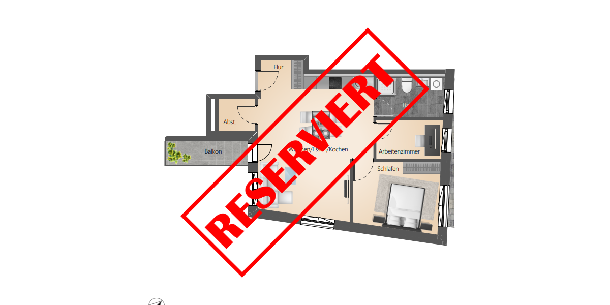 Etagenwohnung Überlingen - 3 Zimmer, 67 m&sup2;, 611.432&euro; | Angebot:23676747