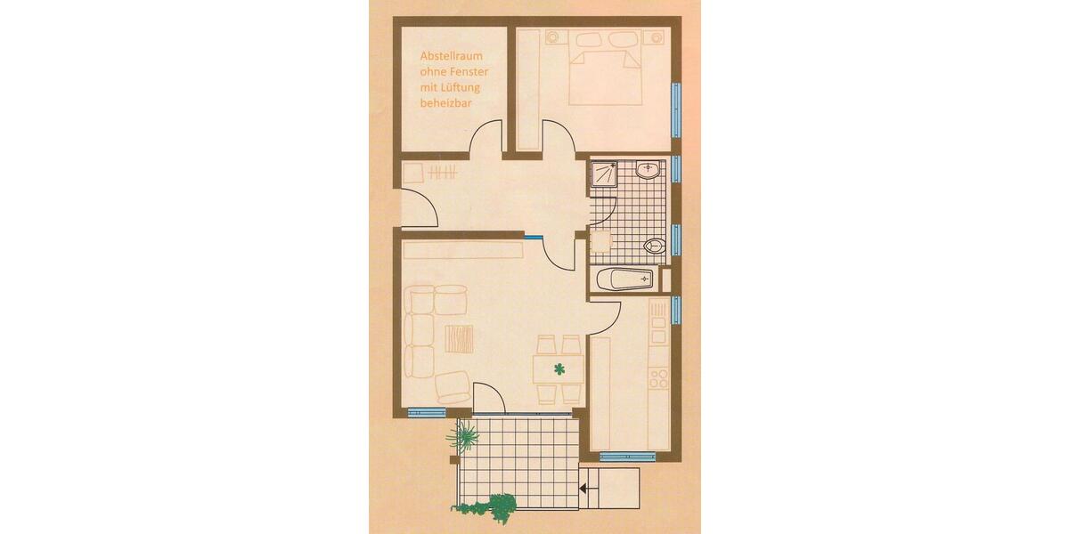 Erdgeschoßwohnung Friedrichshafen - 2.5 Zimmer, 66 m&sup2;, 295.000&euro; | Angebot:26235648