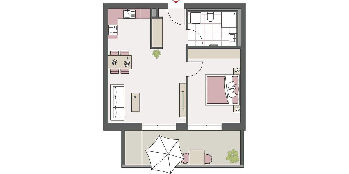 Etagenwohnung Friedrichshafen Ailingen - 2 Zimmer, 57 m&sup2;, 352.800&euro; | Angebot:25697100