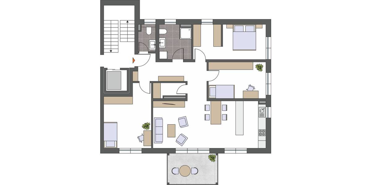Etagenwohnung Konstanz Wollmatingen - 4 Zimmer, 94 m&sup2;, 1.690&euro; | Angebot:26435751