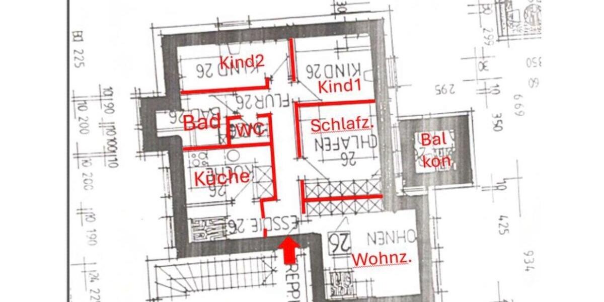 Etagenwohnung Salem - 4 Zimmer, 83 m&sup2;, 289.000&euro; | Angebot:26124312