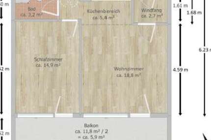 Wohnung Konstanz Konstanz-Fürstenberg - 2 Zimmer, 51 m&sup2;, 219.000&euro; | Angebot:27345745