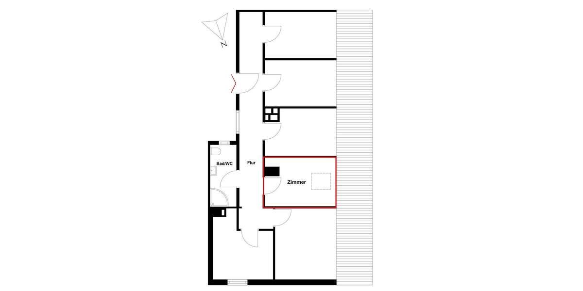 Etagenwohnung Konstanz Petershausen - 2 Zimmer, 86 m&sup2;, 445.000&euro; | Angebot:25701875