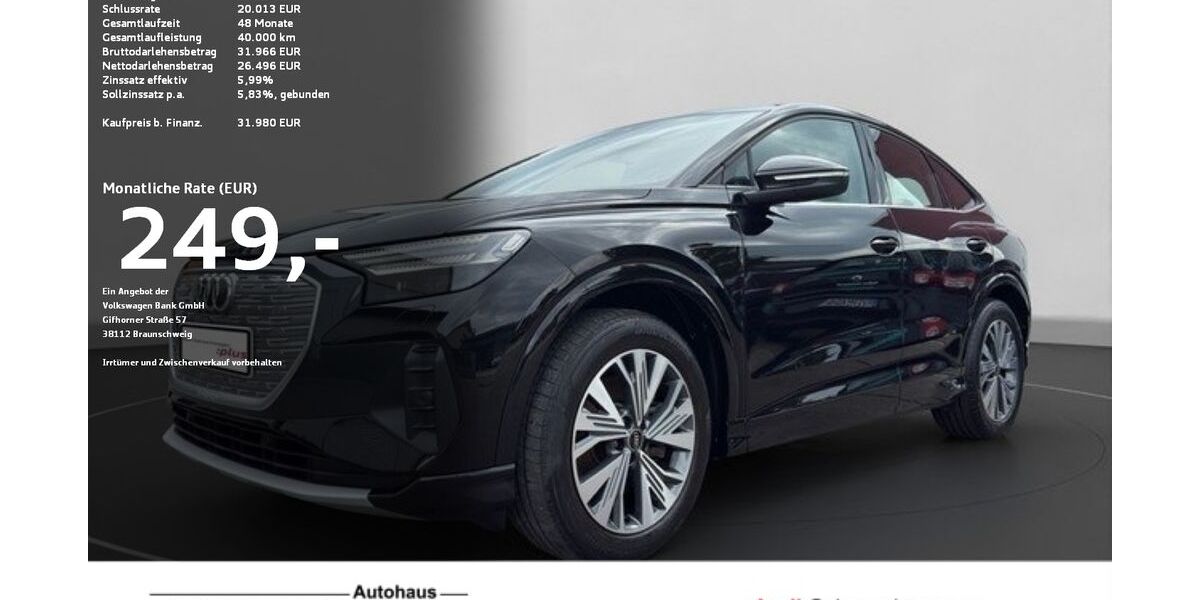 Audi Q4 e-tron 36.203 km 31.980 &euro; Ravensburg 88214