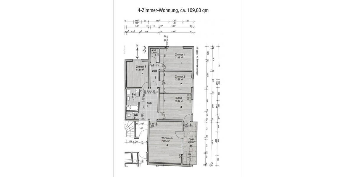 Etagenwohnung Überlingen Andelshofen - 4 Zimmer, 110 m&sup2;, 485.000&euro; | Angebot:26080536