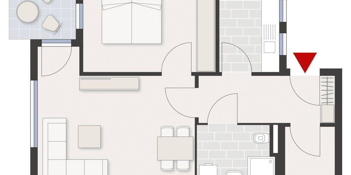 Etagenwohnung Friedrichshafen Ailingen - 2 Zimmer, 58 m&sup2;, 235.000&euro; | Angebot:26887980