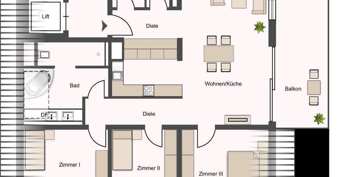 Etagenwohnung Zussdorf Zußdorf - 4 Zimmer, 113 m&sup2;, 498.476&euro; | Angebot:25693551