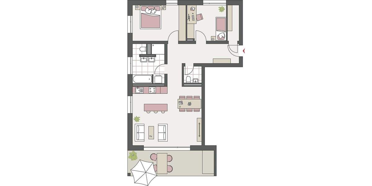 Etagenwohnung Friedrichshafen Ailingen - 3 Zimmer, 89 m&sup2;, 539.600&euro; | Angebot:25697102