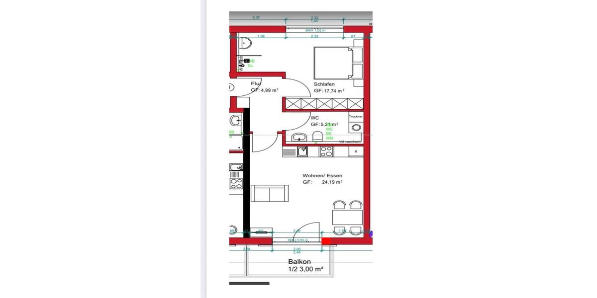 Etagenwohnung Ravensburg - 2 Zimmer, 55 m&sup2;, 830&euro; | Angebot:25879463