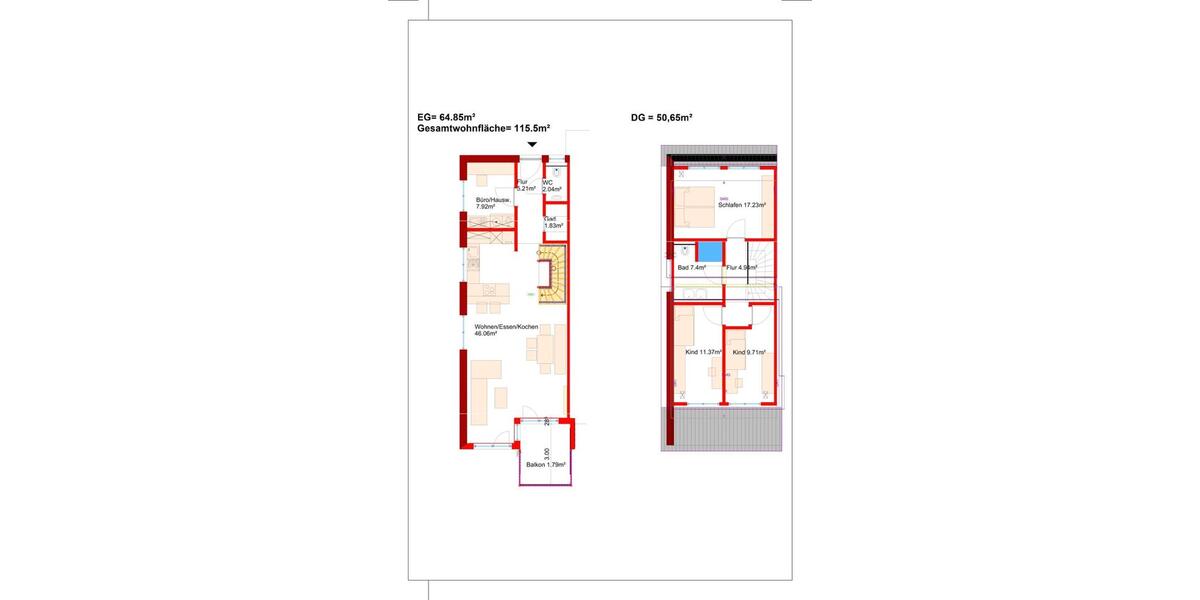 Reihenhaus Illmensee - 5.5 Zimmer, 116 m&sup2;, 1.240&euro; | Angebot:26638717