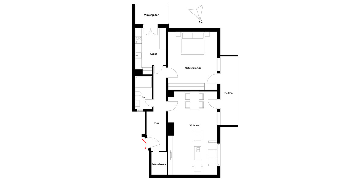 Etagenwohnung Konstanz Petershausen - 2 Zimmer, 86 m&sup2;, 445.000&euro; | Angebot:25701875
