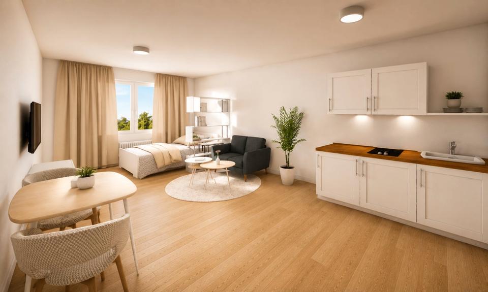 Etagenwohnung Ravensburg Eschach - 1.5 Zimmer, 32 m&sup2;, 550&euro; | Angebot:26587046