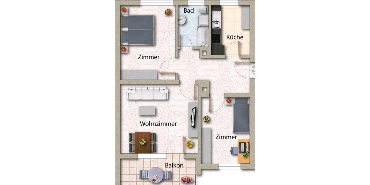 Etagenwohnung Weingarten - 3 Zimmer, 61 m&sup2;, 249.000&euro; | Angebot:27003094