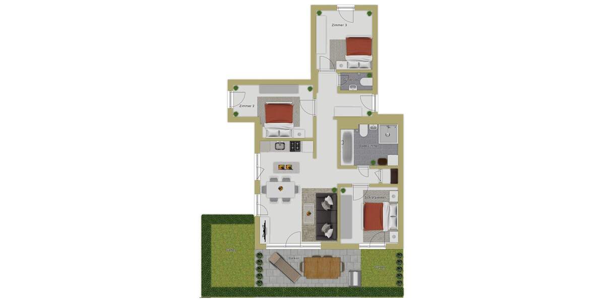 Etagenwohnung Friedrichshafen Allmannsweiler - 4 Zimmer, 110 m&sup2;, 599.000&euro; | Angebot:25693547
