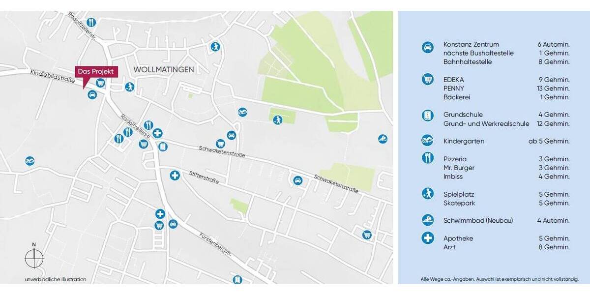 Etagenwohnung Konstanz Wollmatingen - 3 Zimmer, 641.200&euro; | Angebot:25675240