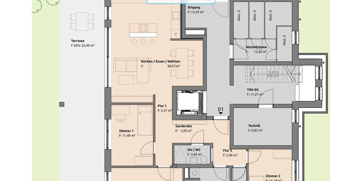 Etagenwohnung Tettnang - 4 Zimmer, 121 m&sup2;, 769.000&euro; | Angebot:25201021