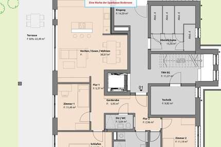 Wohnung Tettnang - 4 Zimmer, 121 m&sup2;, 769.000&euro; | Angebot:25201021