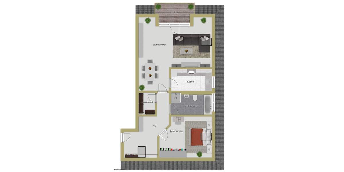 Etagenwohnung Meckenbeuren Buch - 2 Zimmer, 56 m&sup2;, 259.000&euro; | Angebot:25776472