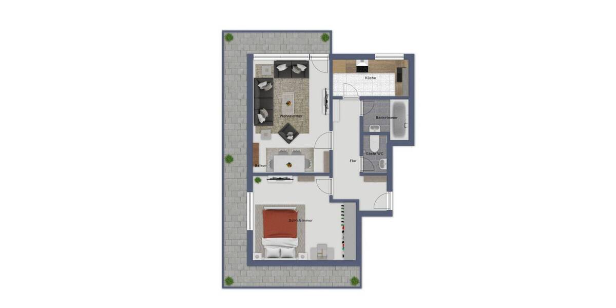 Etagenwohnung Konstanz Petershausen - 2 Zimmer, 55 m&sup2;, 298.500&euro; | Angebot:26570946