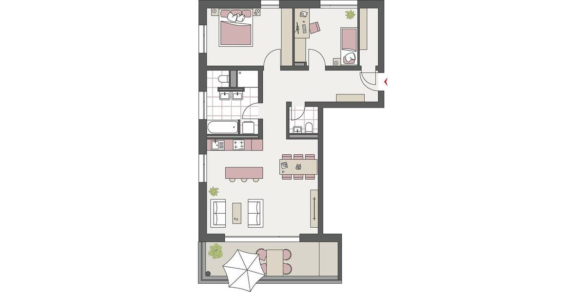 Etagenwohnung Friedrichshafen Ailingen - 3 Zimmer, 89 m&sup2;, 555.600&euro; | Angebot:26218610
