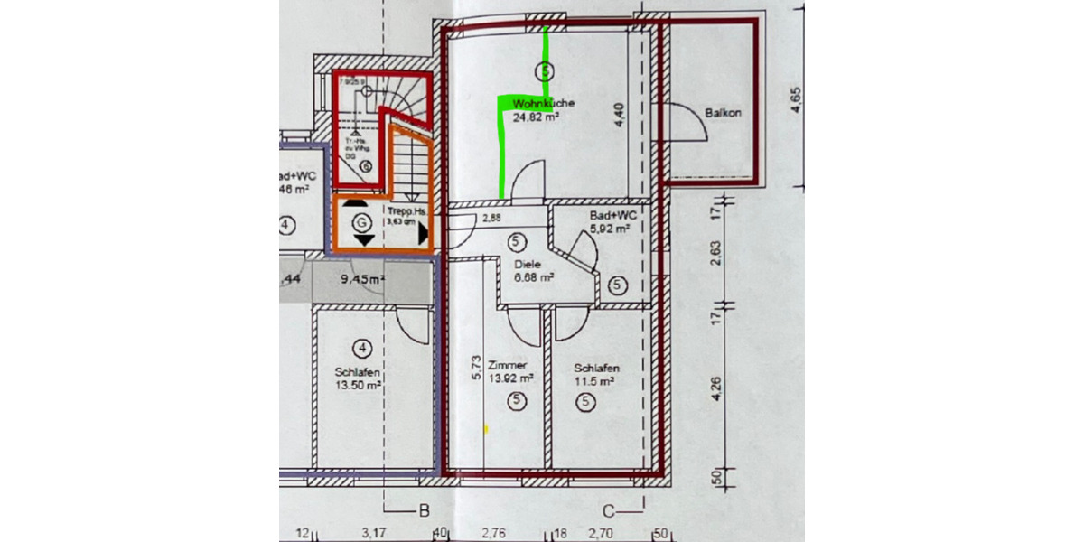 Etagenwohnung Wilhelmsdorf - 3.5 Zimmer, 75 m&sup2;, 1.395&euro; | Angebot:25351953